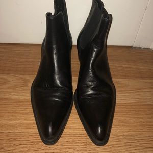Leather ankle boots